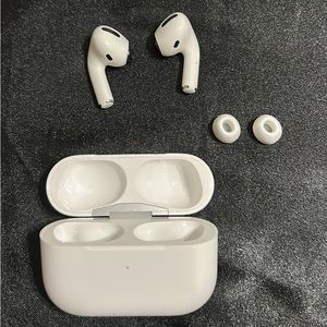 Apple AirPod Pros, rarely used. Comes with case. Noise cancellation.